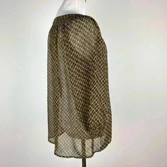 DMBM top sz M tortoise print lightweight pop over - Picture 3 of 7